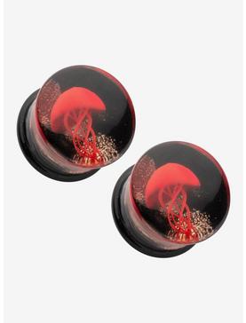 Plus Size Glass Red Jellyfish Plug 2 Pack, , hi-res