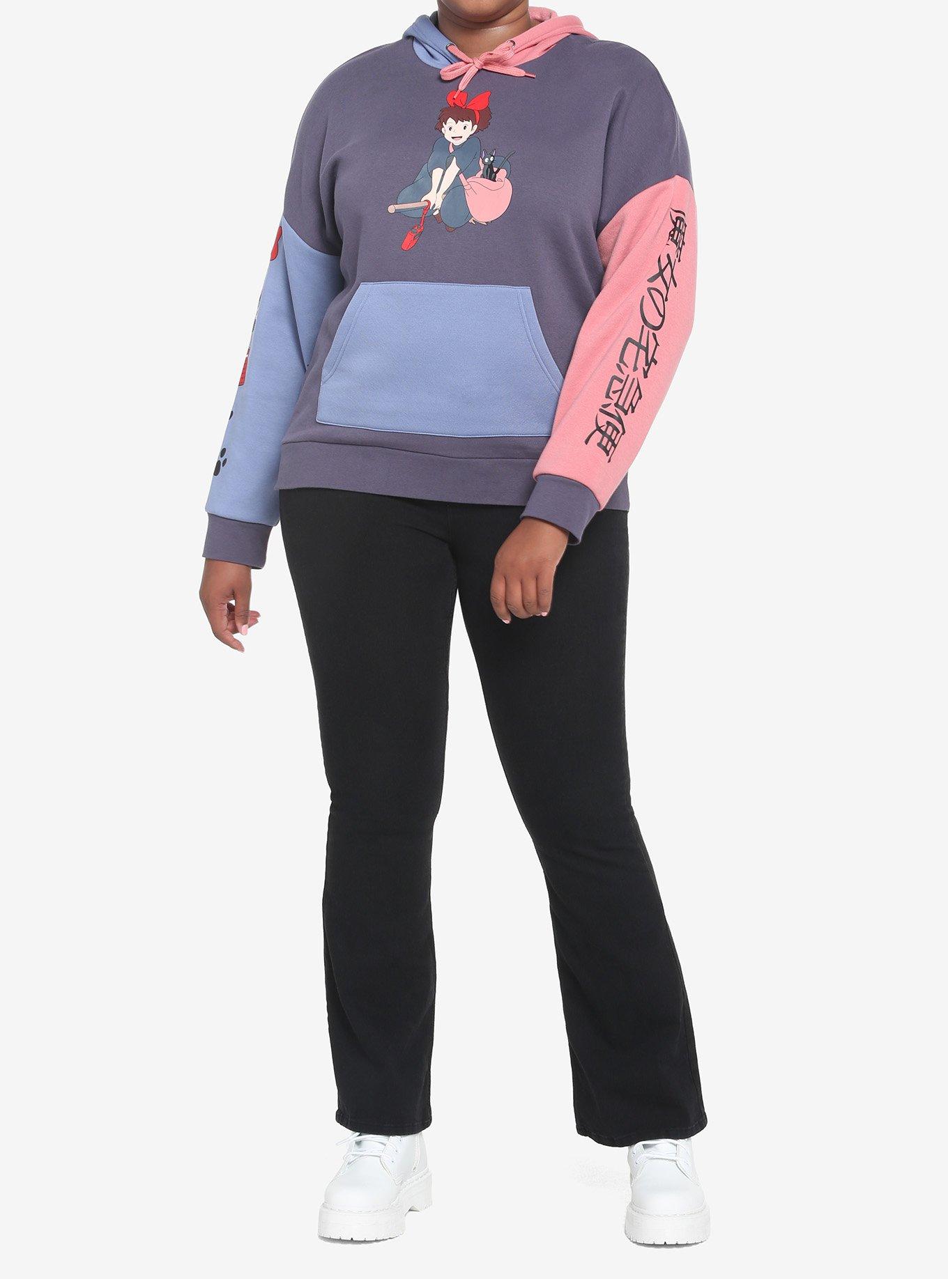 Her Universe Studio Ghibli Kiki's Delivery Service Color-Block Girls Hoodie Plus Size, MULTI, alternate