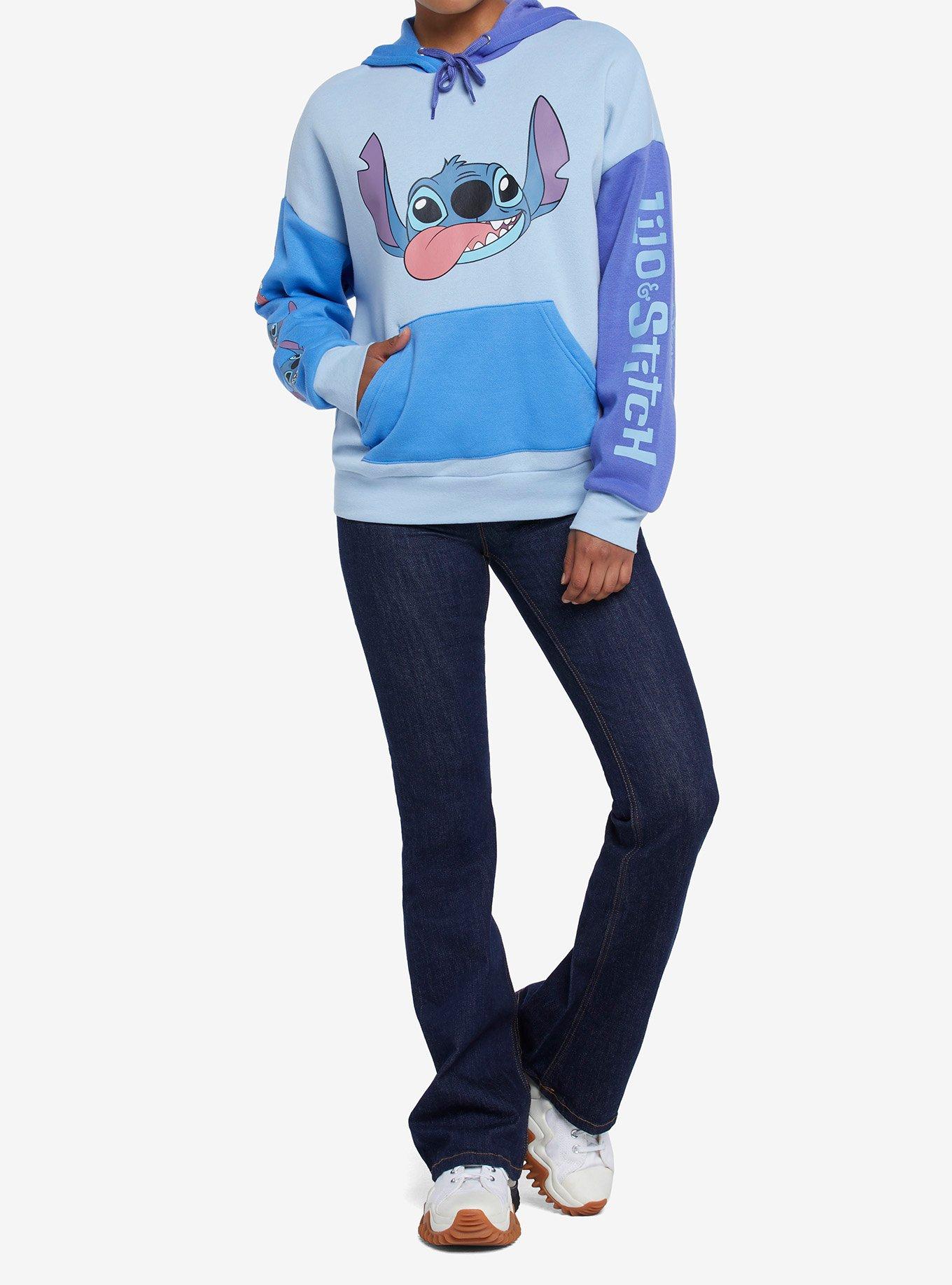 Disney Lilo & Stitch Color-Block Girls Hoodie, MULTI, alternate