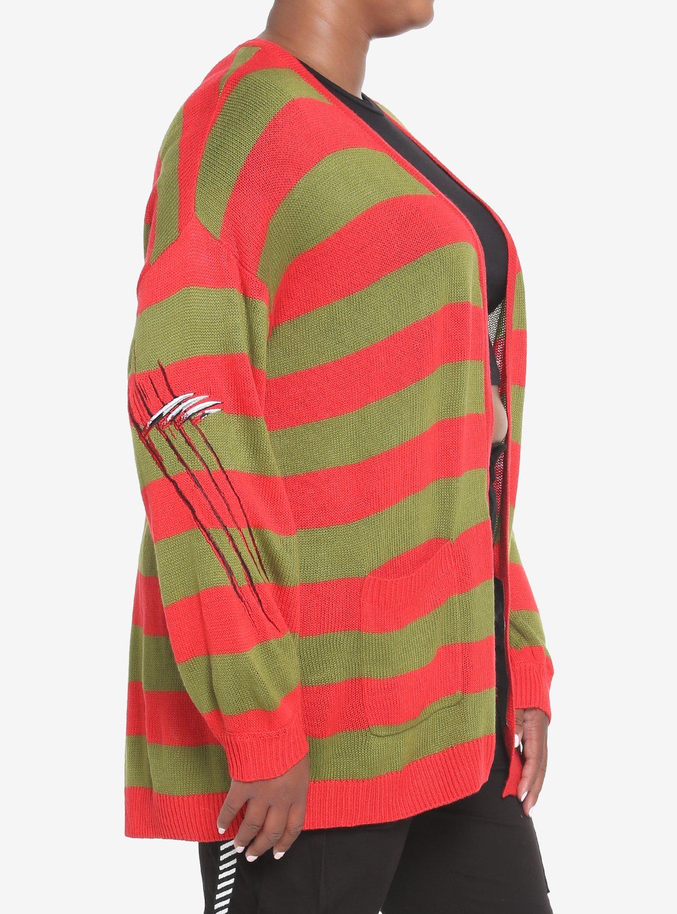 A Nightmare On Elm Street Freddy Girls Cardigan Plus Size, MULTI, alternate