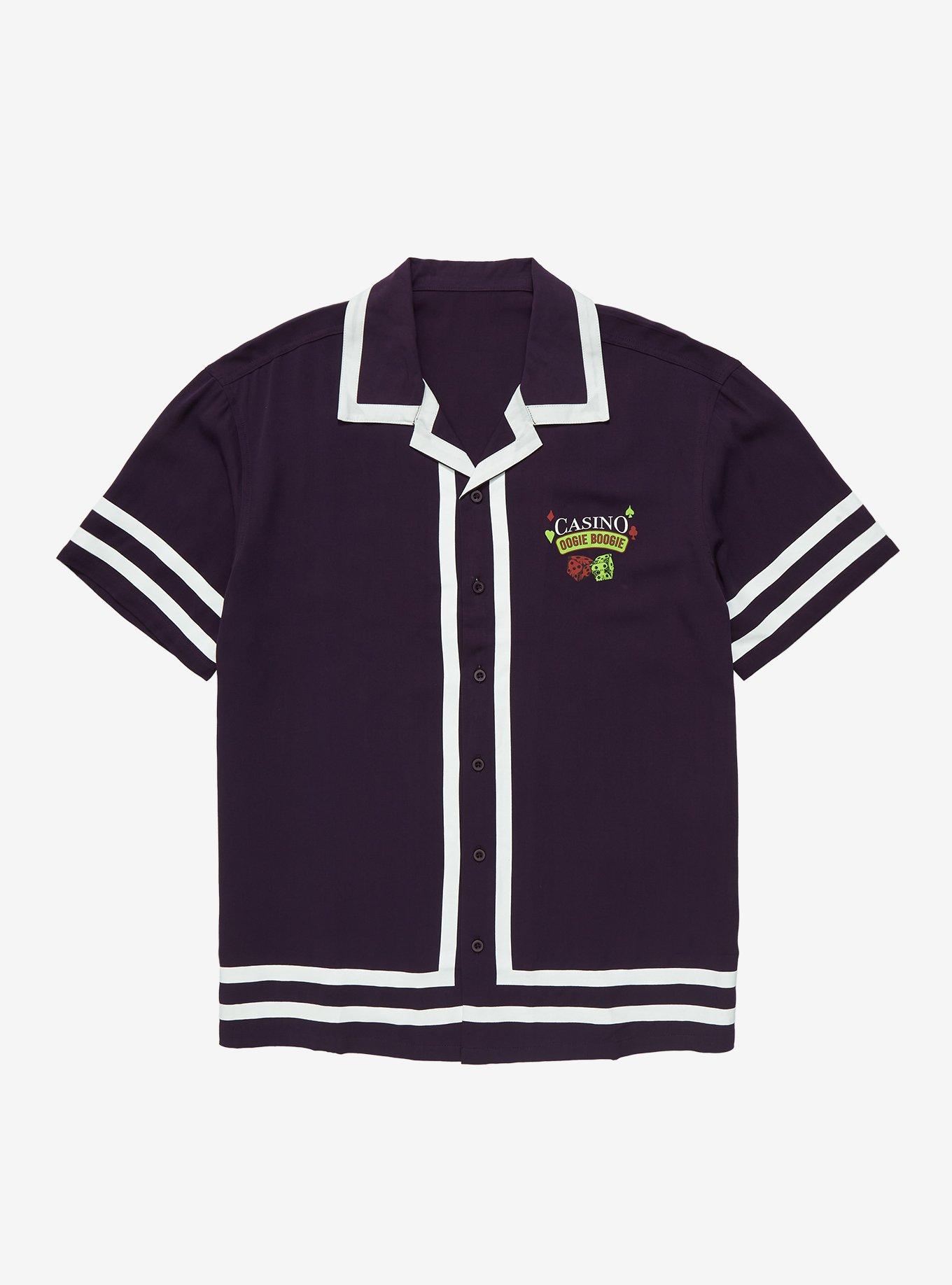 Disney The Nightmare Before Christmas Oogie Boogie Dice Roll League Button-Up - BoxLunch Exclusive, , hi-res