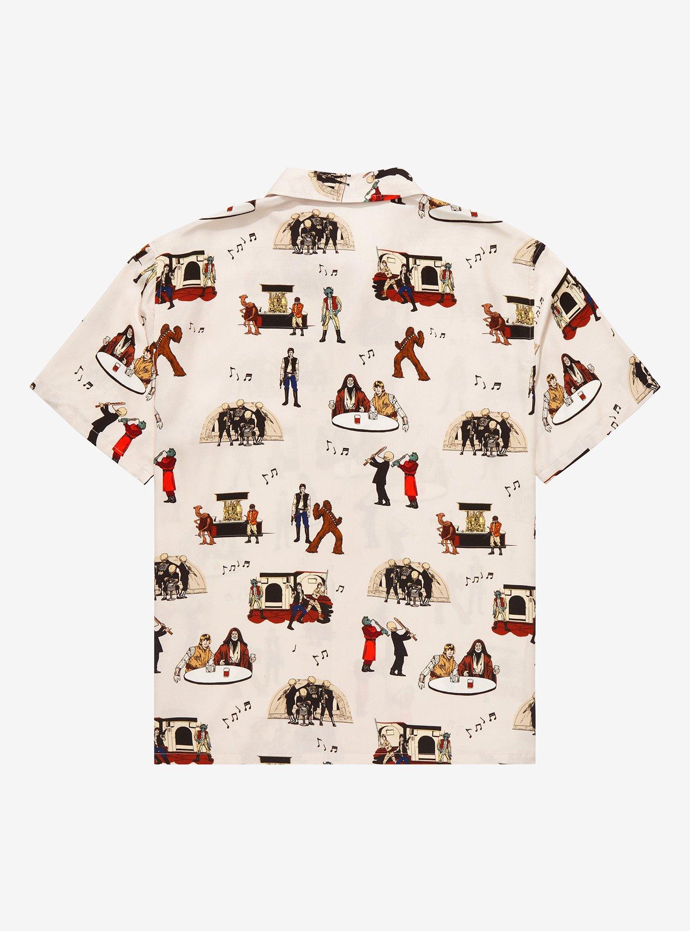 Star Wars Mos Eisley Cantina Allover Print Woven Button Up - BoxLunch Exclusive, TANBEIGE, alternate