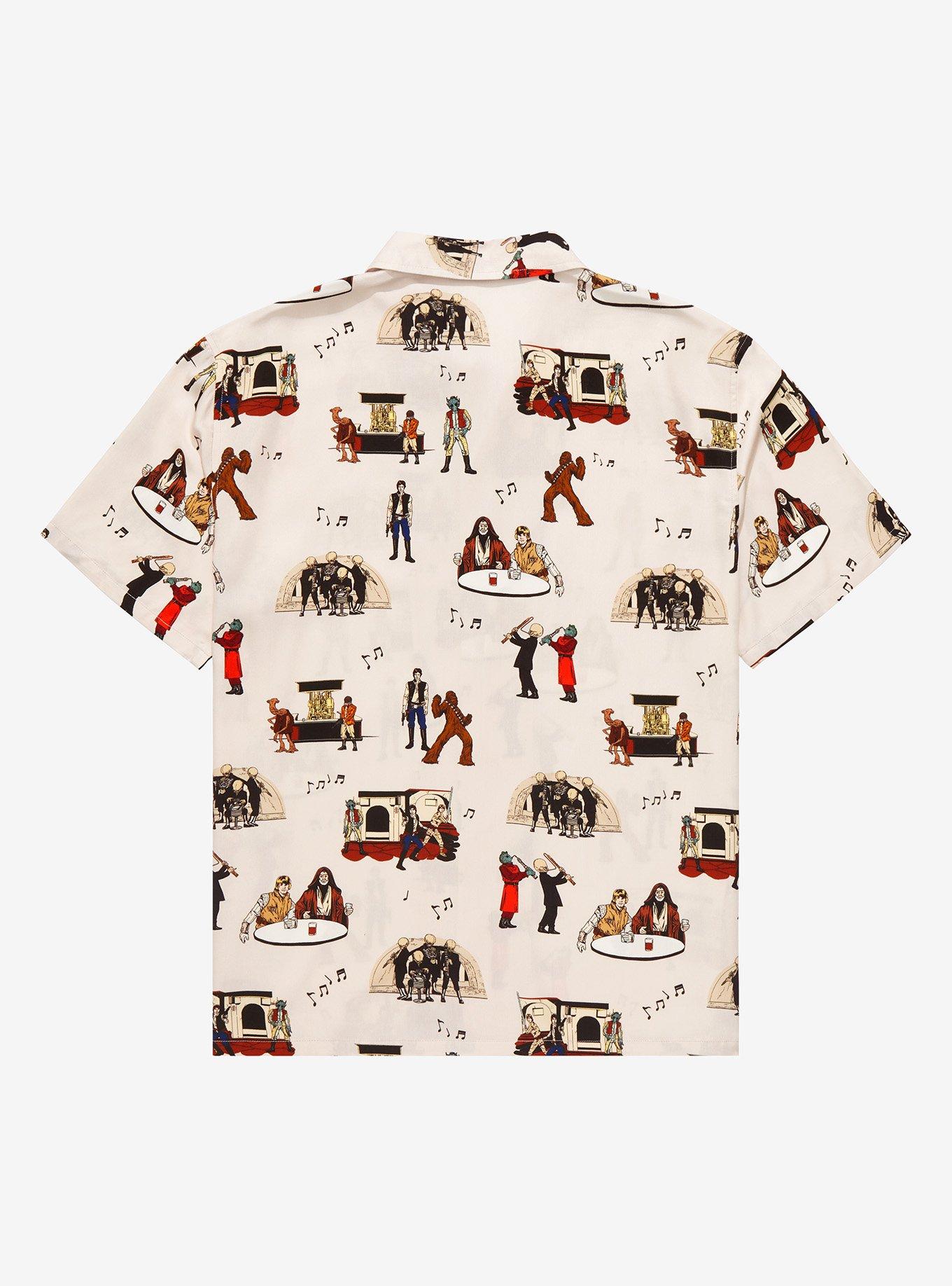 Star Wars Mos Eisley Cantina Allover Print Woven Button Up - BoxLunch Exclusive, , hi-res