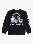 Disney The Nightmare Before Christmas Halloween Town Youth Crewneck - BoxLunch Exclusive, BLACK, alternate