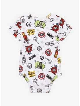 Marvel Avengers Sketch Art Character Portrait Allover Print Infant One-Piece - BoxLunch Exclusive , , hi-res