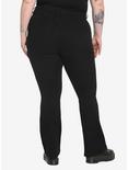 Black Stretch Flare Jeans Plus Size, BLACK, alternate