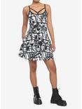 Skeleton Anatomy Hardware Strappy Dress, BLACK, alternate