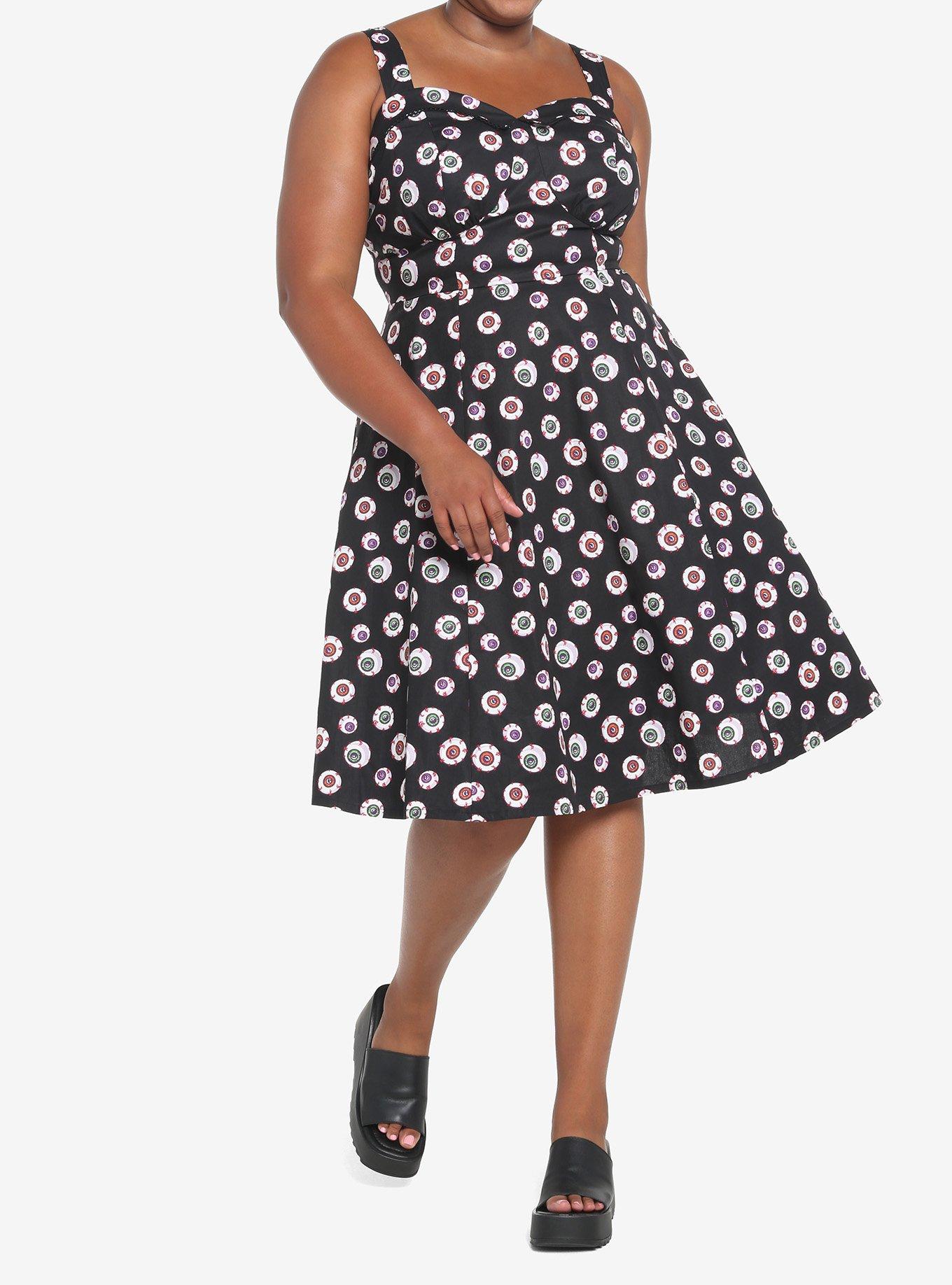 Eyeballs Retro Dress Plus Size, , hi-res