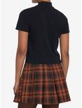 Black Jack-O'-Lantern Cutout Girls T-Shirt, BLACK, alternate