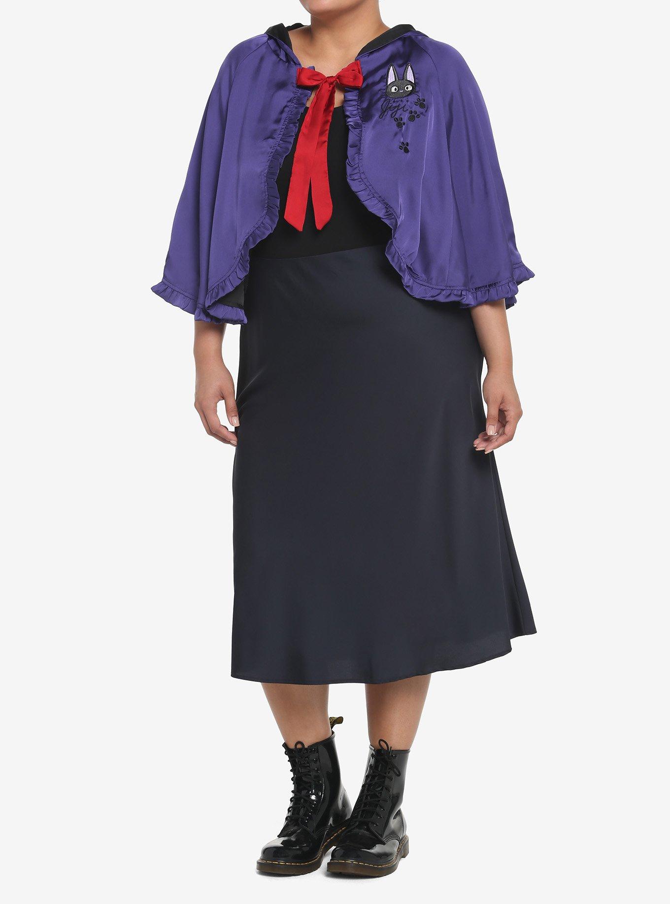 Her Universe Studio Ghibli Kiki's Delivery Service Jiji Capelet Plus Size, MULTI, alternate