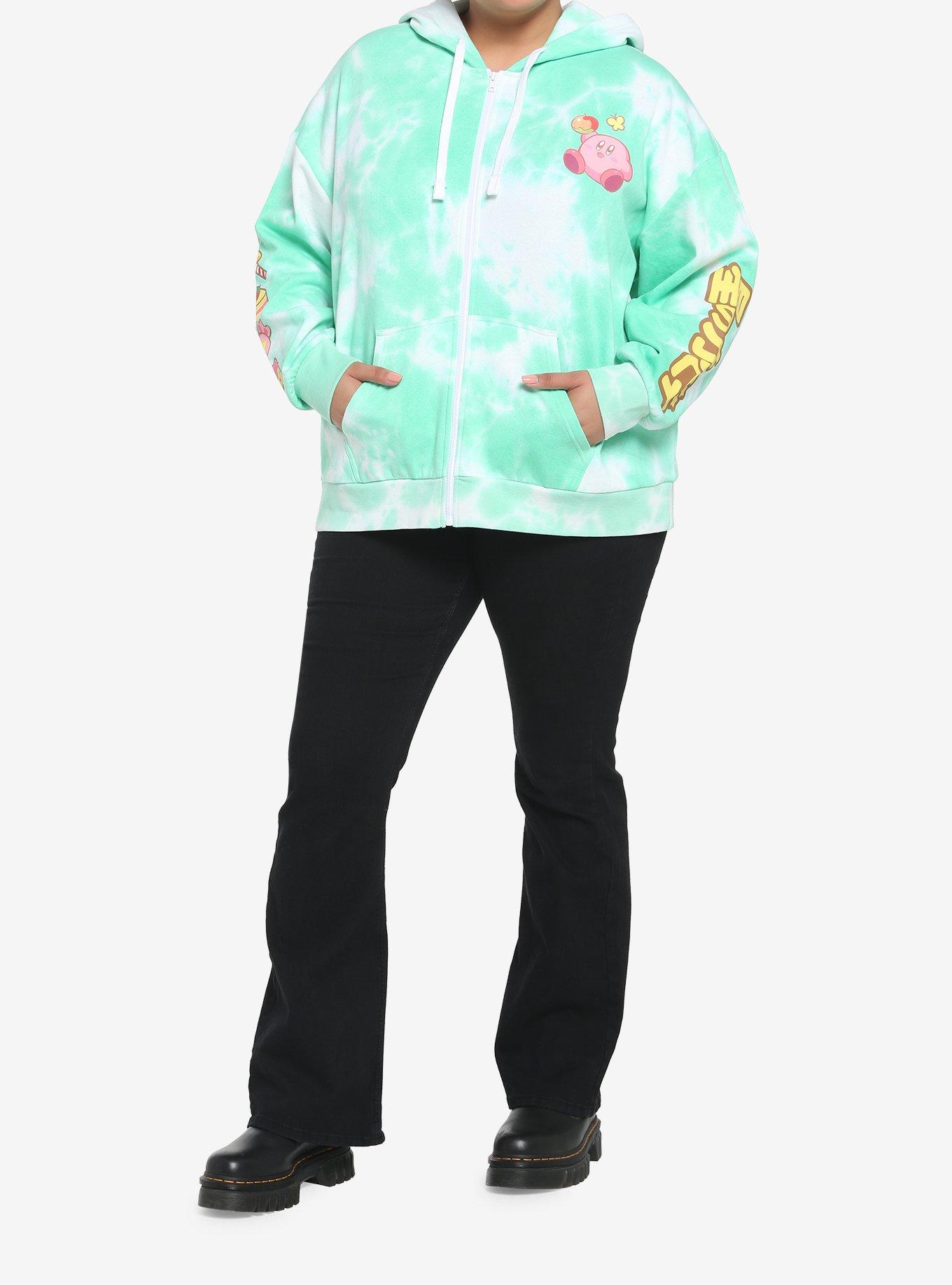 Kirby Picnic Tie-Dye Girls Hoodie Plus Size, MULTI, alternate
