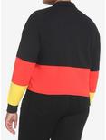 Disney Mickey Mouse Color-Block Girls Crop Long-Sleeve Polo Shirt Plus Size, MULTI, alternate