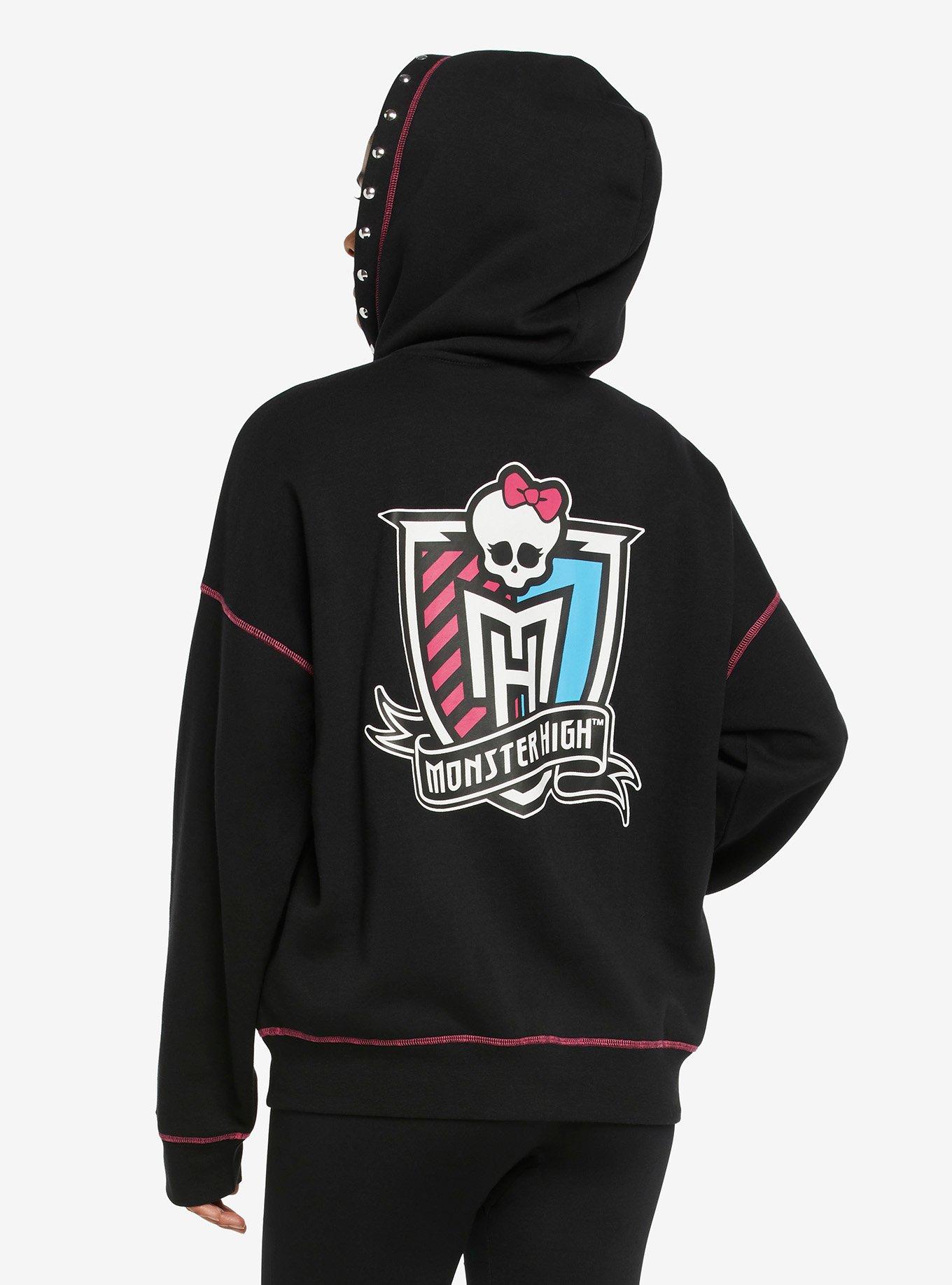 Monster High Logo Plaid Girls Hoodie, MULTI, alternate