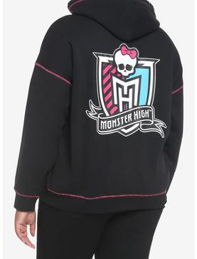 Monster High Logo Plaid Girls Hoodie Plus Size, , hi-res