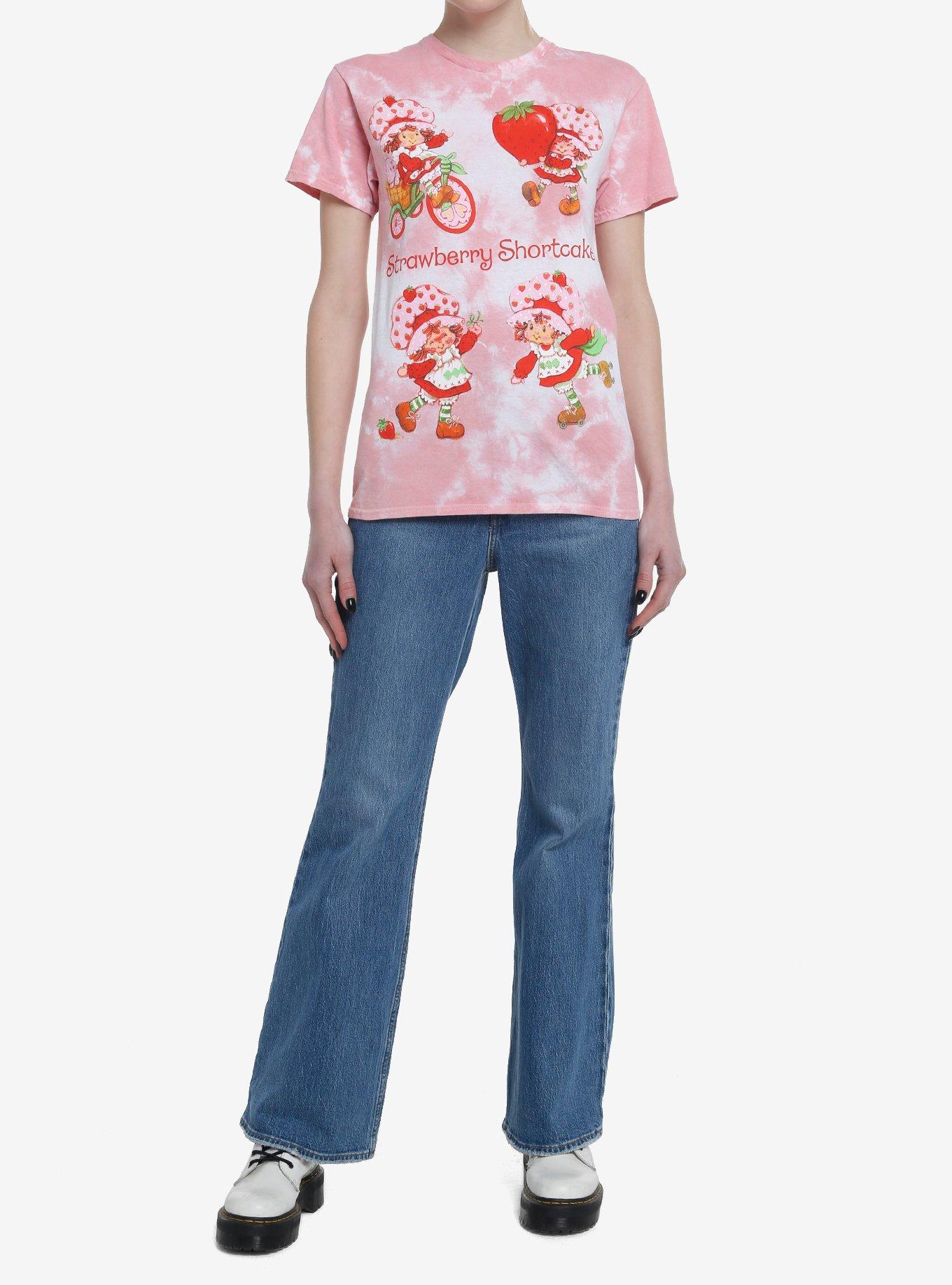Strawberry Shortcake Pink Wash Boyfriend Fit Girls T-Shirt, MULTI, alternate