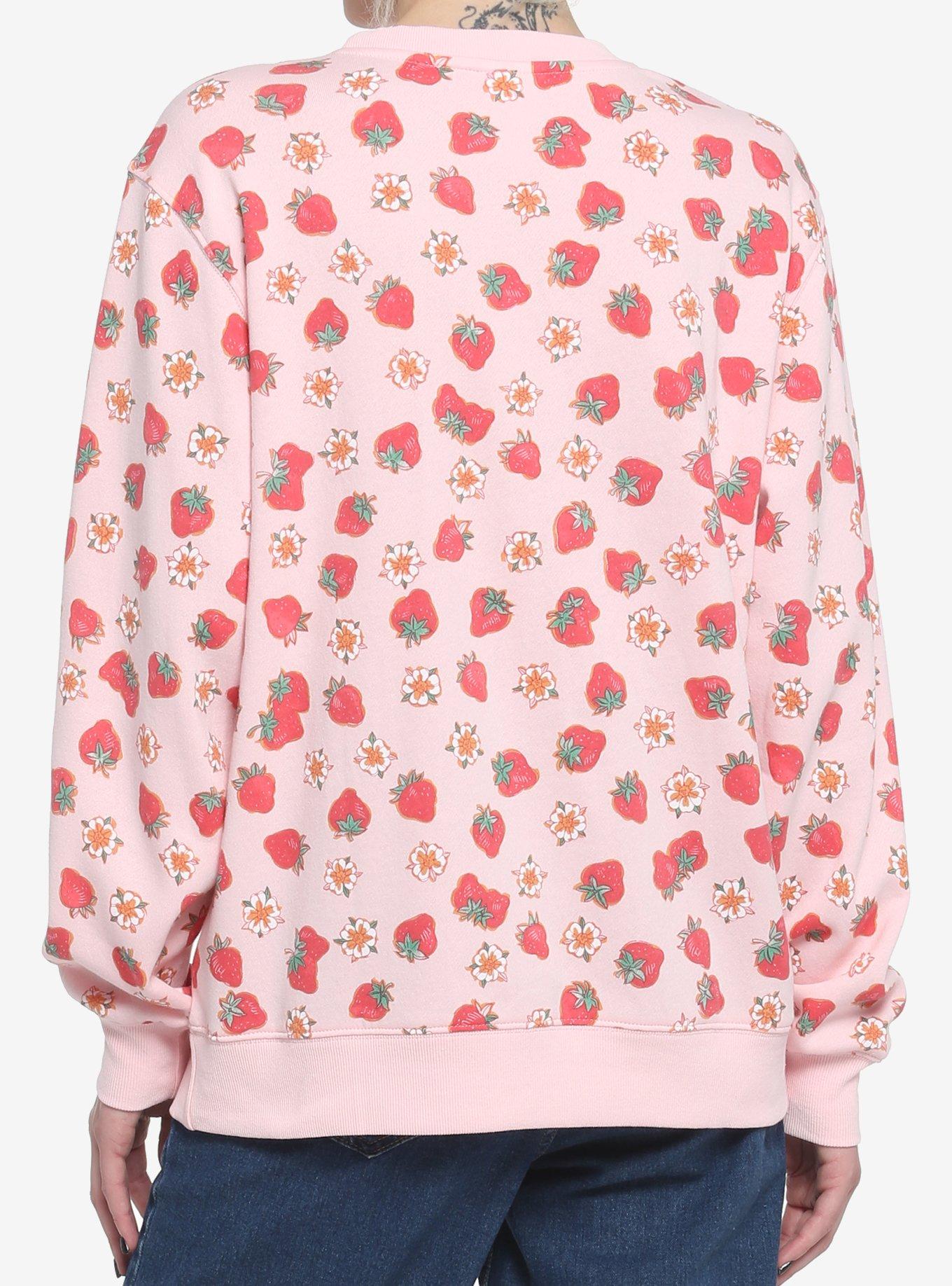 Strawberry Shortcake Flowers & Strawberries Girls Sweatshirt, MULTI, alternate