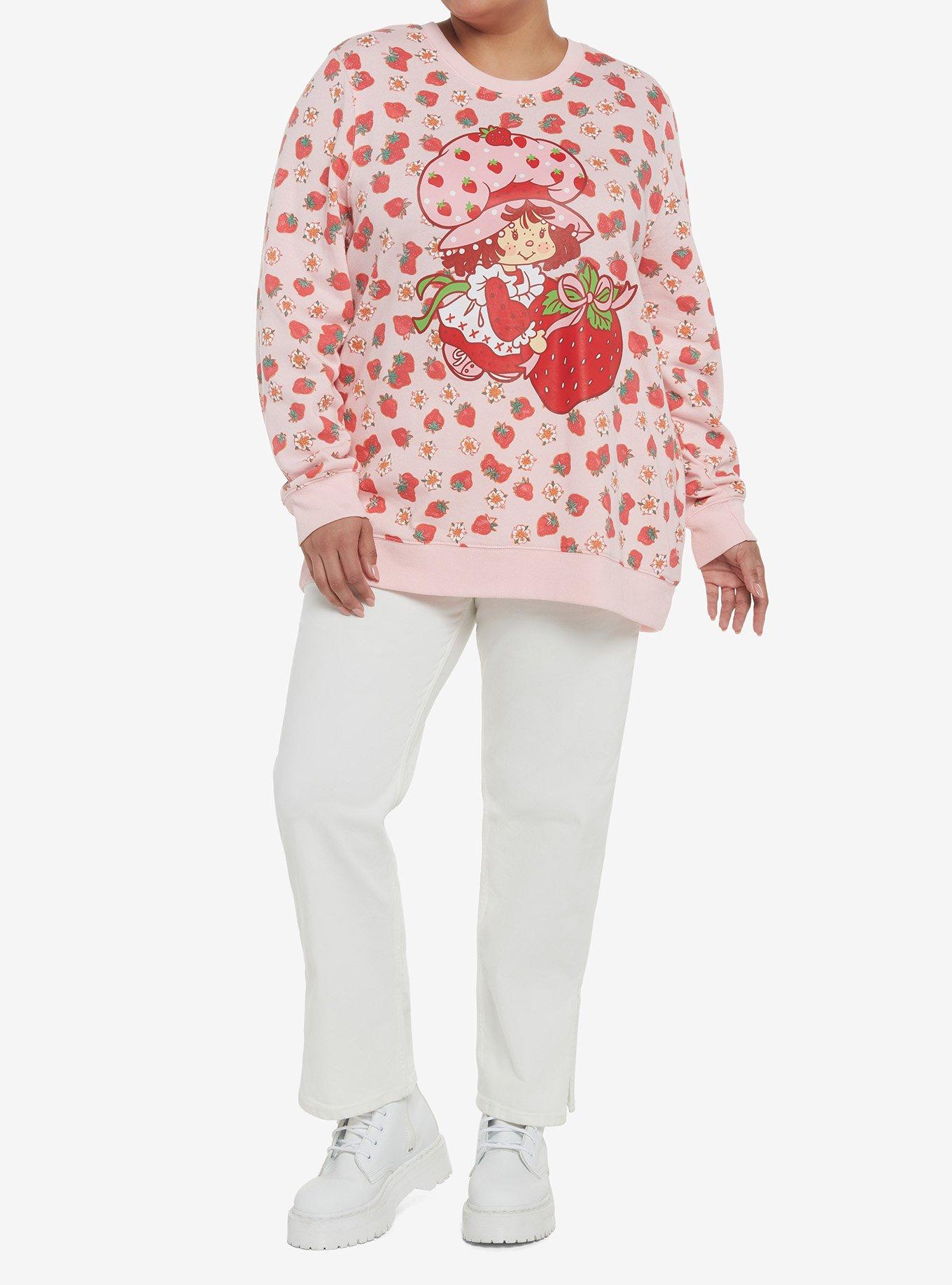 Strawberry Shortcake Flowers & Strawberries Girls Sweatshirt Plus Size, MULTI, alternate