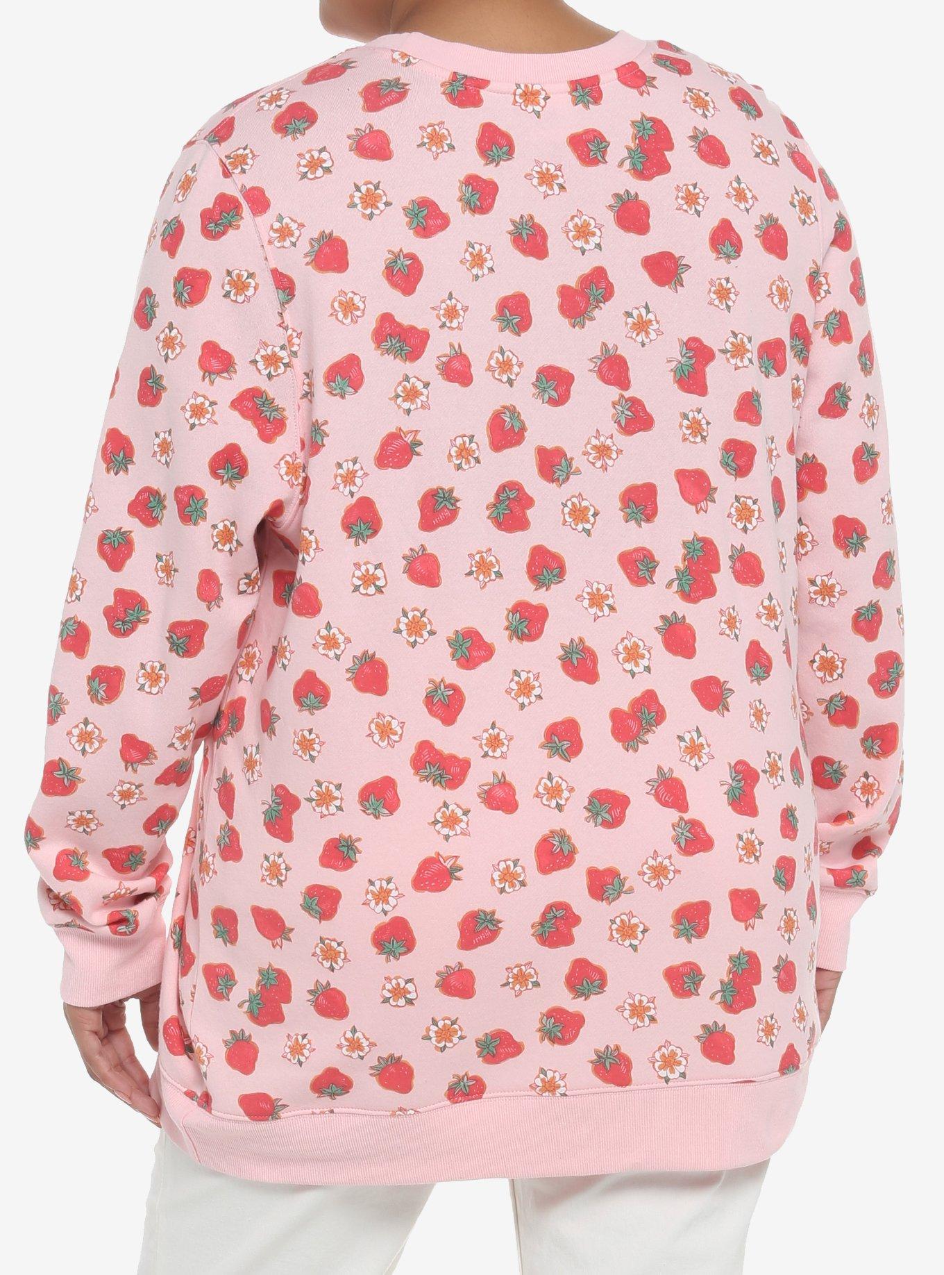 Strawberry Shortcake Flowers & Strawberries Girls Sweatshirt Plus Size, MULTI, alternate