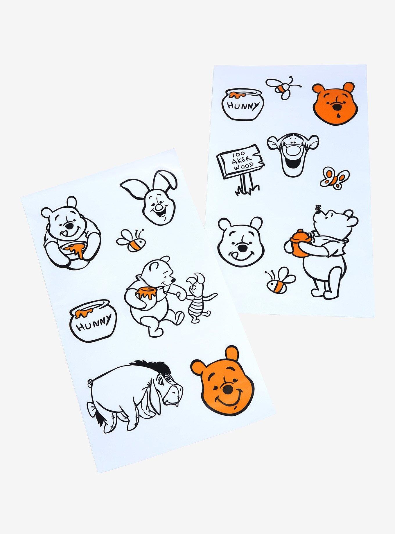 Disney Winnie the Pooh Hunny Pot Sticker Water Bottle with Stickers, , alternate