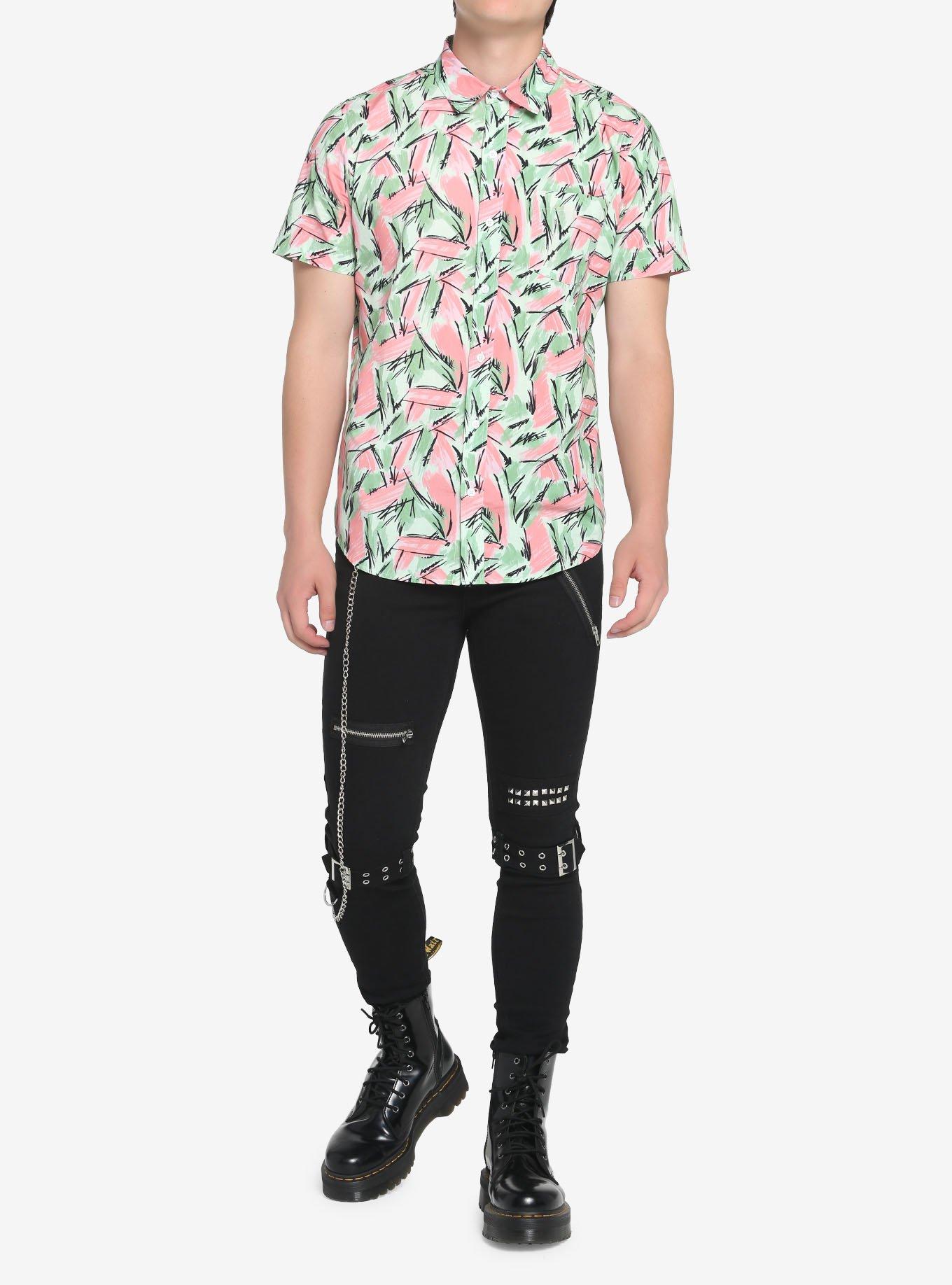 Stranger Things Hopper Woven Button-Up, MULTI, alternate