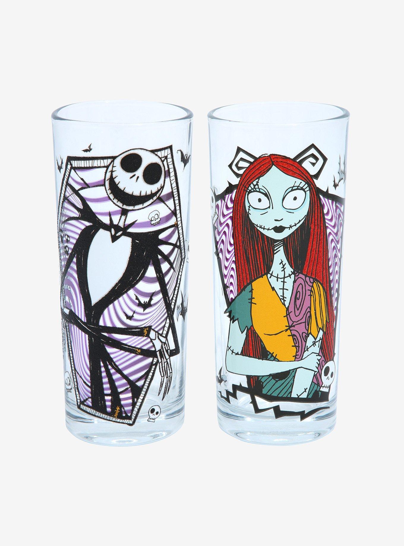 Disney The Nightmare Before Christmas Jack Skellington & Sally Glassware Set, , alternate