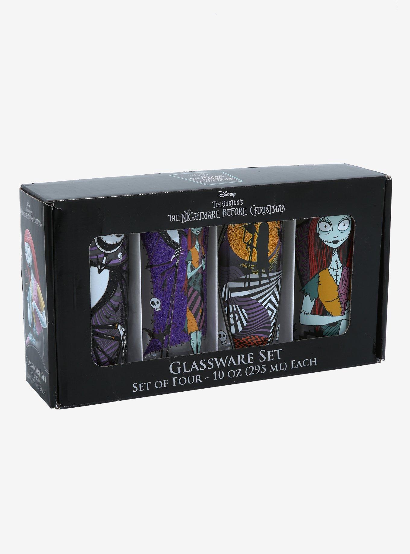 Disney The Nightmare Before Christmas Jack Skellington & Sally Glassware Set, , alternate