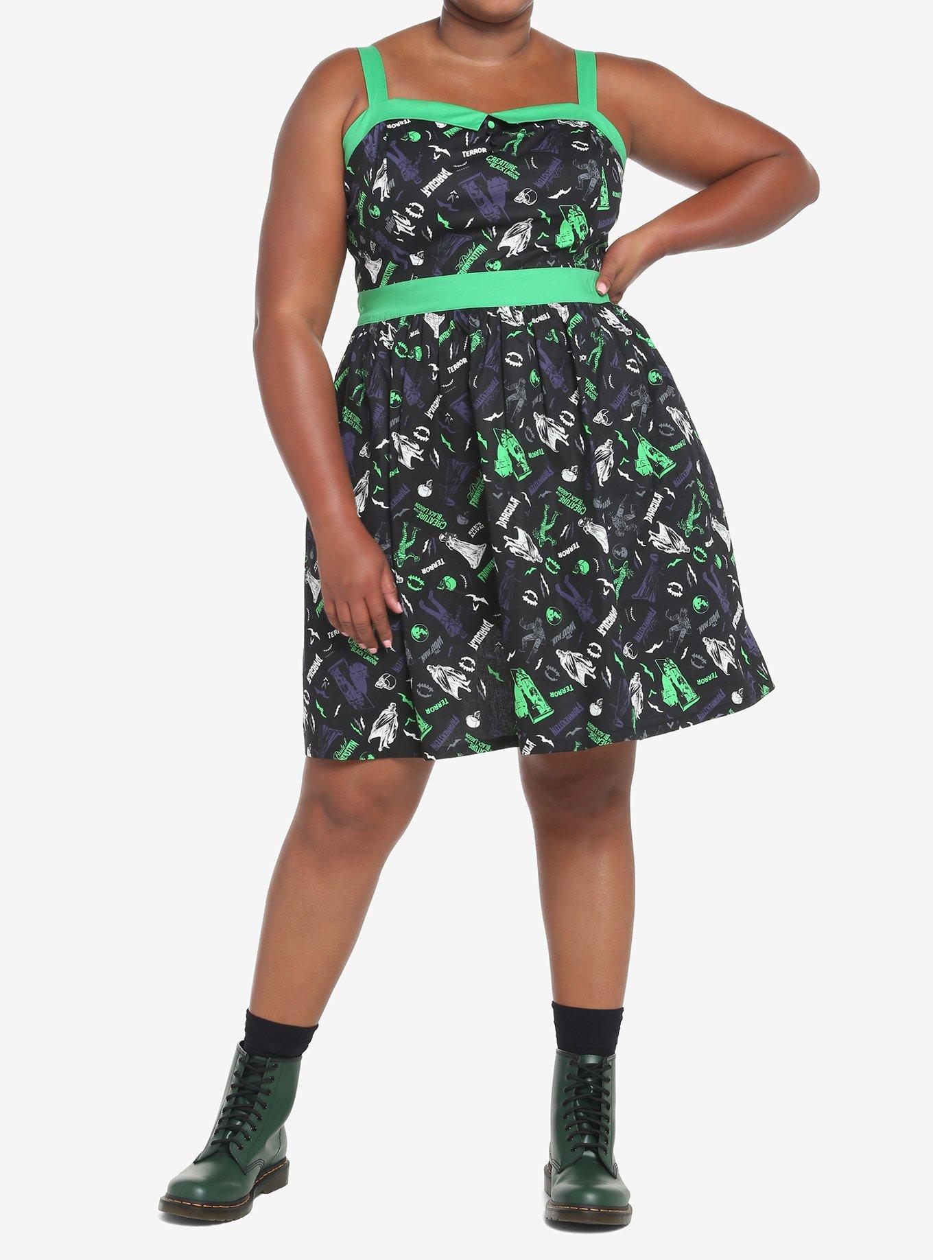 Universal Monsters Retro Dress Plus Size, MULTI, alternate