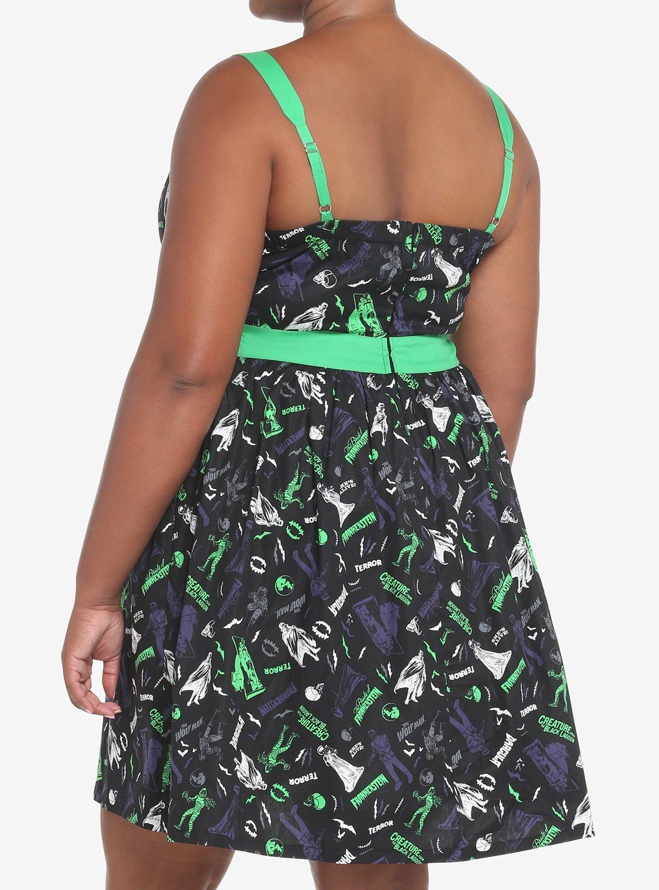 Universal Monsters Retro Dress Plus Size, MULTI, alternate