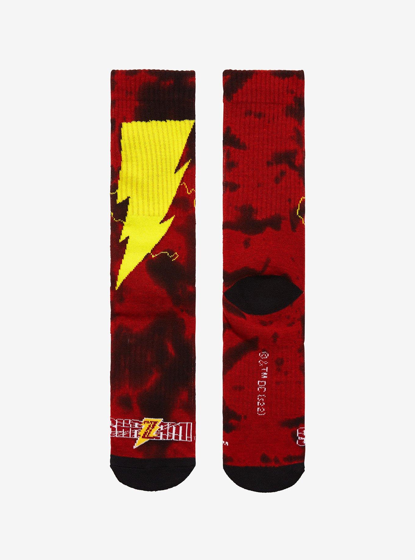 DC Comics Black Adam Tie-Dye Crew Socks, , alternate