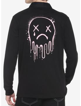Black & Pink Punk Symbols Polo Long-Sleeve T-Shirt, , hi-res