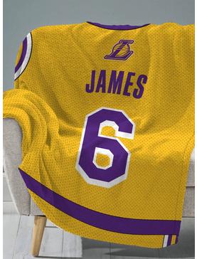 NBA Los Angeles Lakers Lebron James Plush Throw Blanket, , hi-res