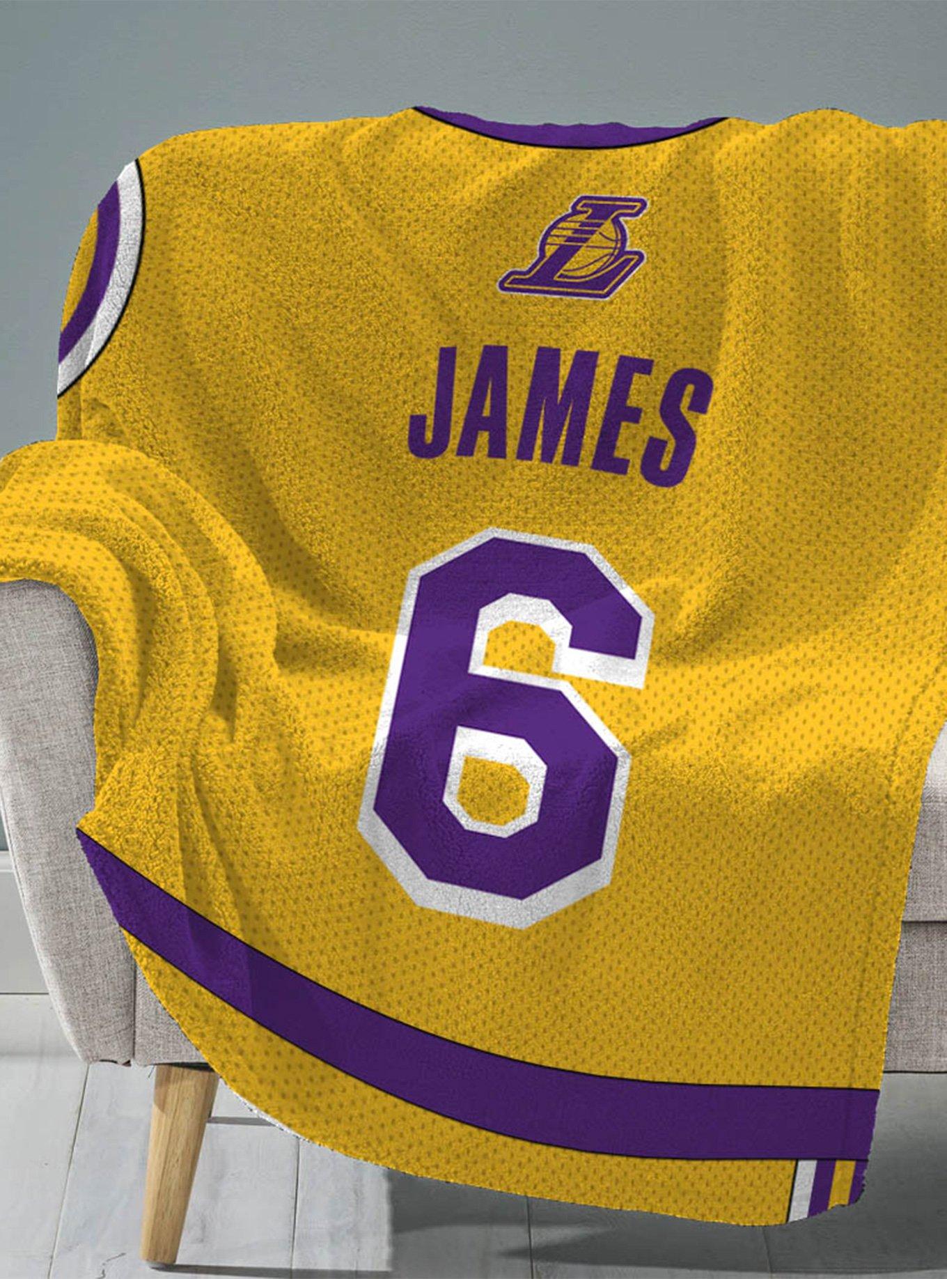 NBA Los Angeles Lakers Lebron James Plush Throw Blanket, , alternate