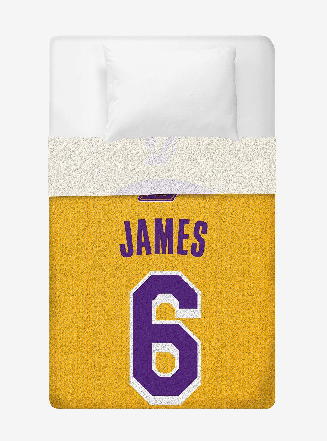 NBA Los Angeles Lakers Lebron James Plush Throw Blanket, , alternate