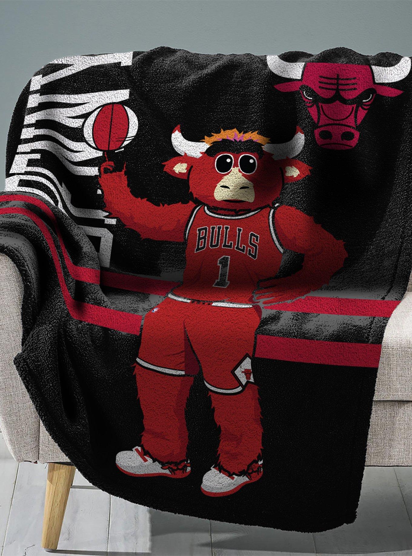 NBA Chicago Bulls Benny The Bull Throw Blanket, , alternate