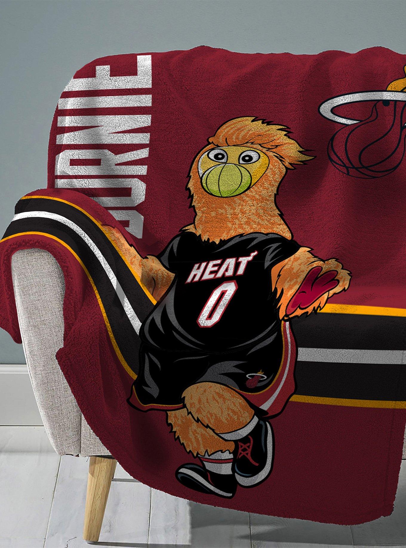 NBA Miami Heat Burnie Plush Throw Blanket, , alternate