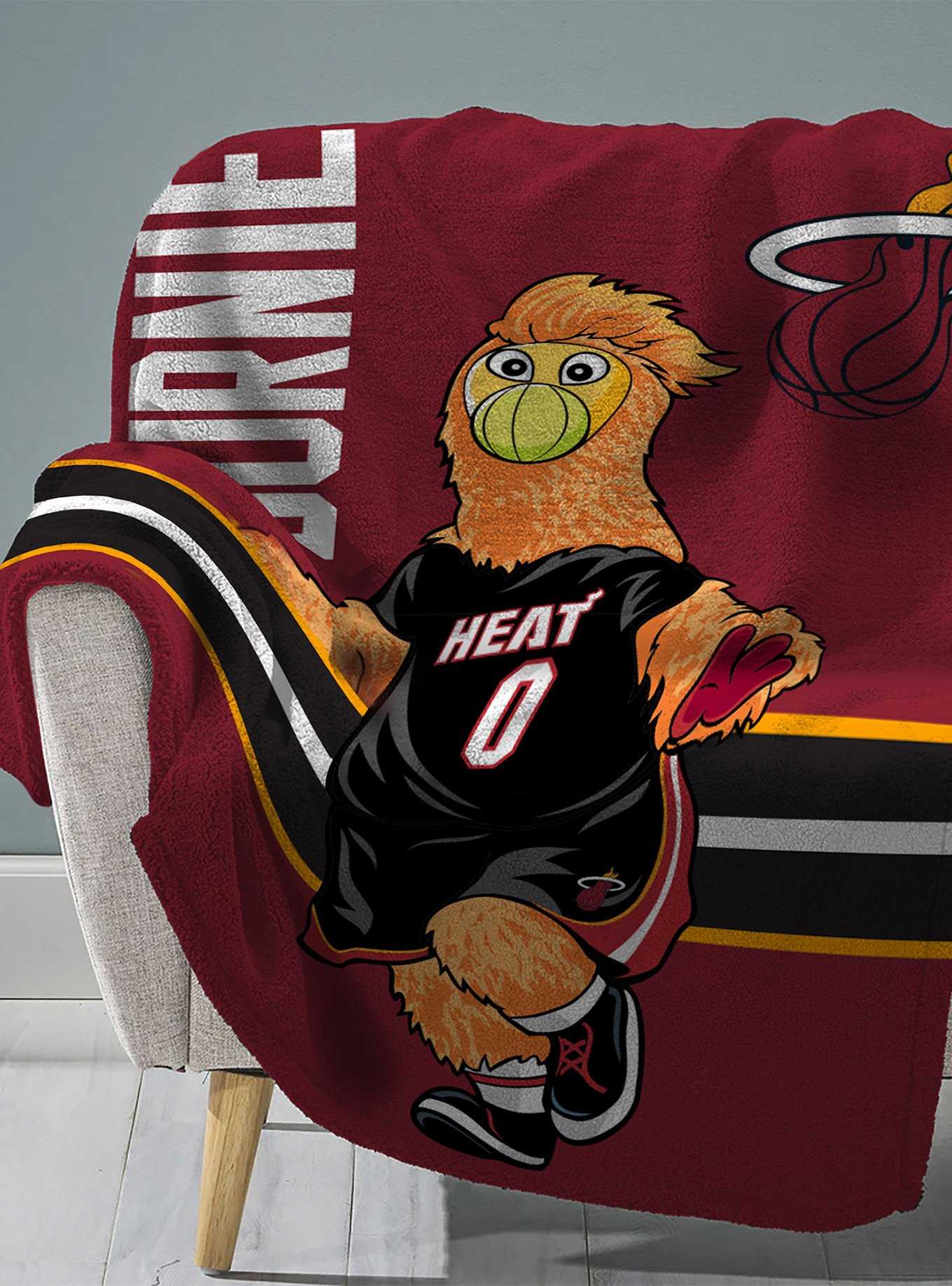 NBA Miami Heat Burnie Plush Throw Blanket, , hi-res