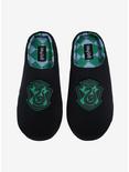 Harry Potter Slytherin Serpent Crest Slippers - BoxLunch Exclusive, BLACK, alternate