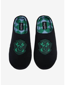 Plus Size Harry Potter Slytherin Serpent Crest Slippers - BoxLunch Exclusive, , hi-res