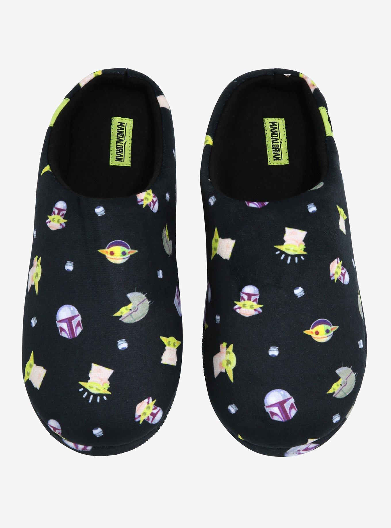 Star Wars The Mandalorian Chibi Grogu & Mando Allover Print Slippers, , hi-res