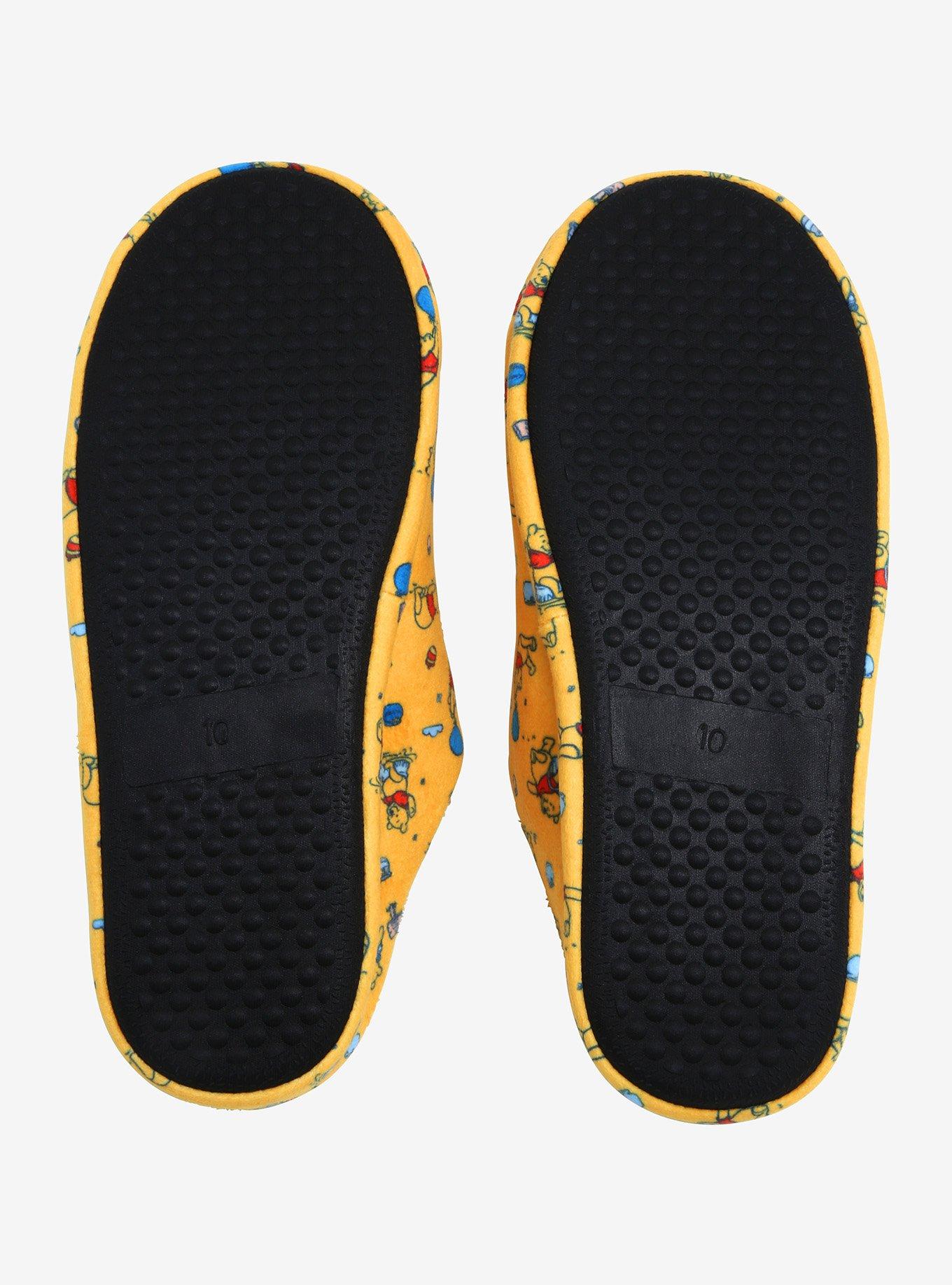 Disney Winnie the Pooh Icons Allover Print Slippers, BRIGHT YELLOW, alternate