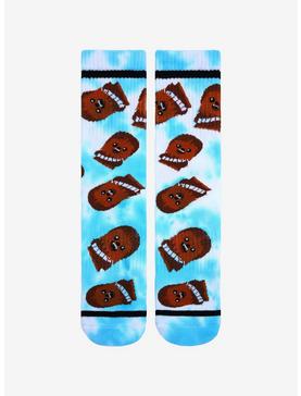 Plus Size Star Wars Chibi Chewbacca Tie-Dye Crew Socks - BoxLunch Exclusive, , hi-res