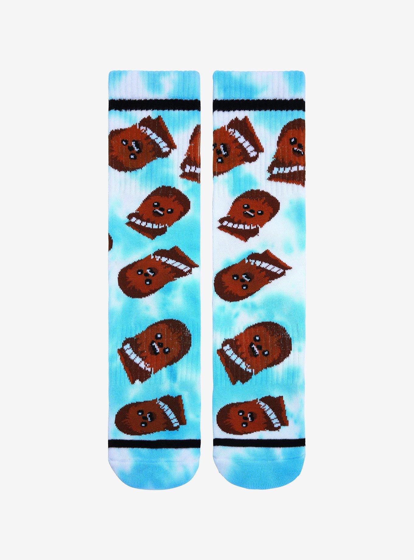 Star Wars Chibi Chewbacca Tie-Dye Crew Socks - BoxLunch Exclusive, , alternate
