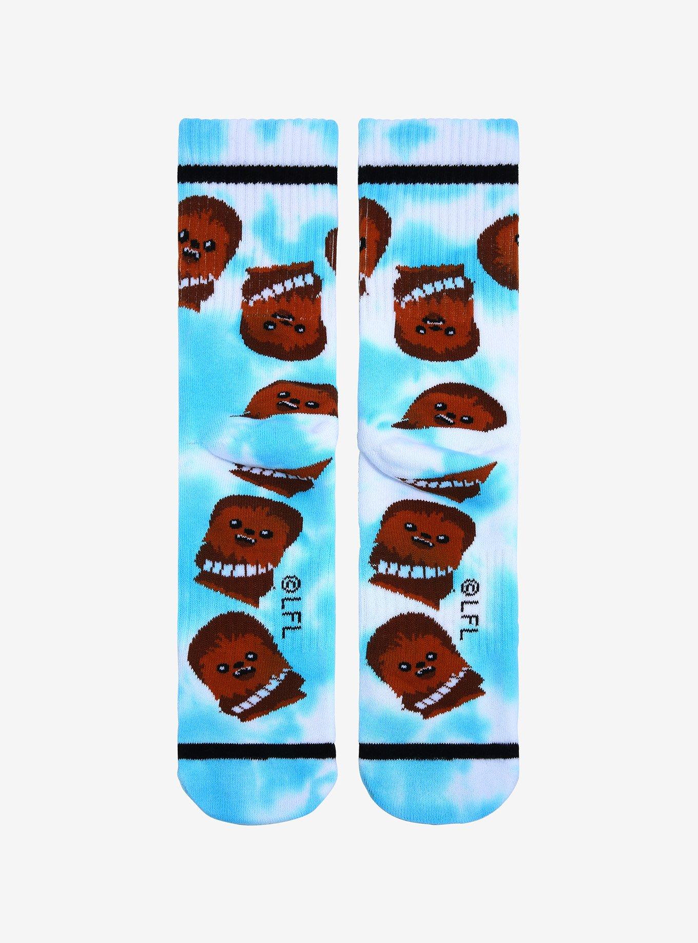 Star Wars Chibi Chewbacca Tie-Dye Crew Socks - BoxLunch Exclusive, , alternate