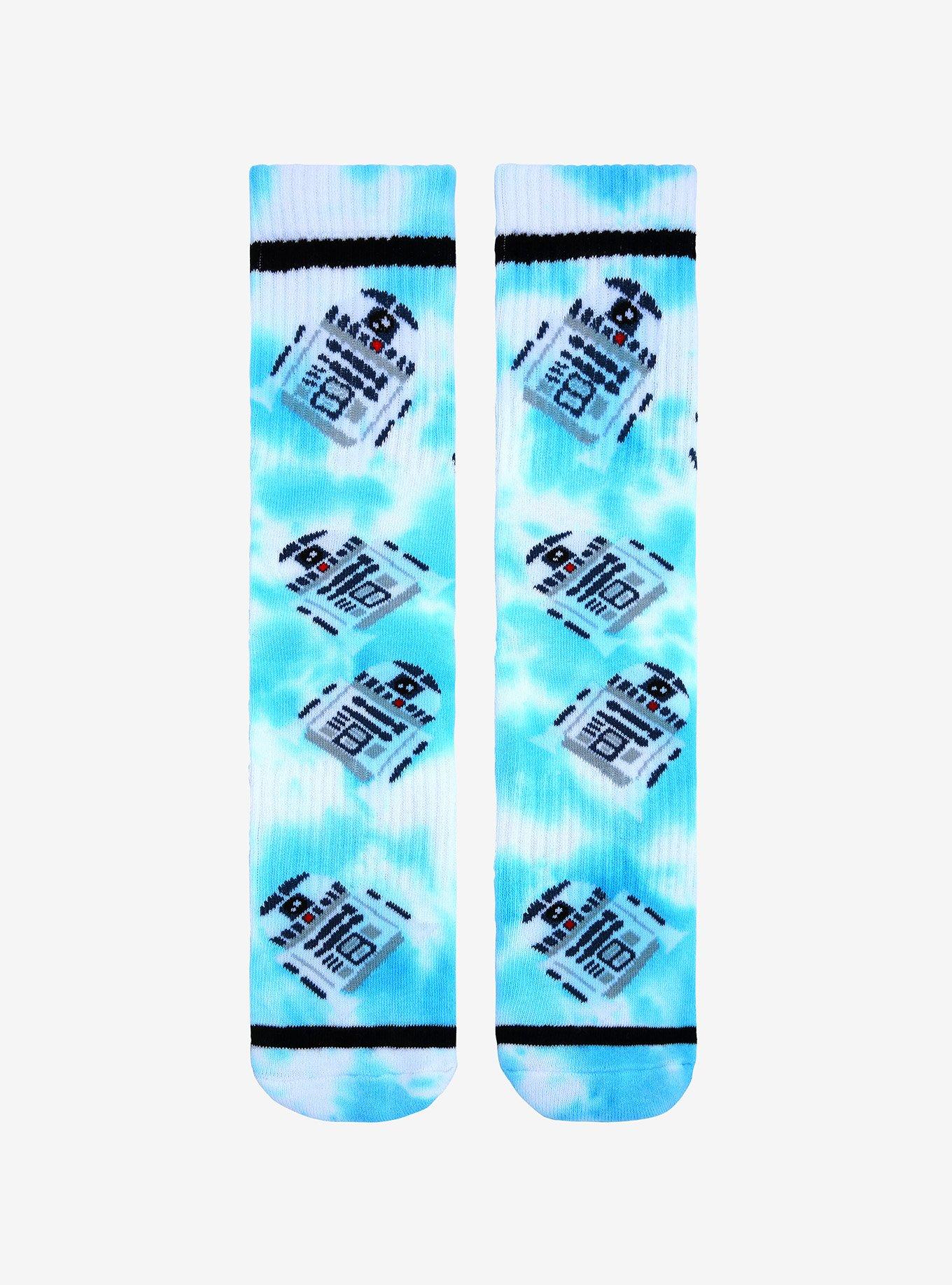 Star Wars Chibi R2-D2 Tie-Dye Crew Socks - BoxLunch Exclusive, , alternate