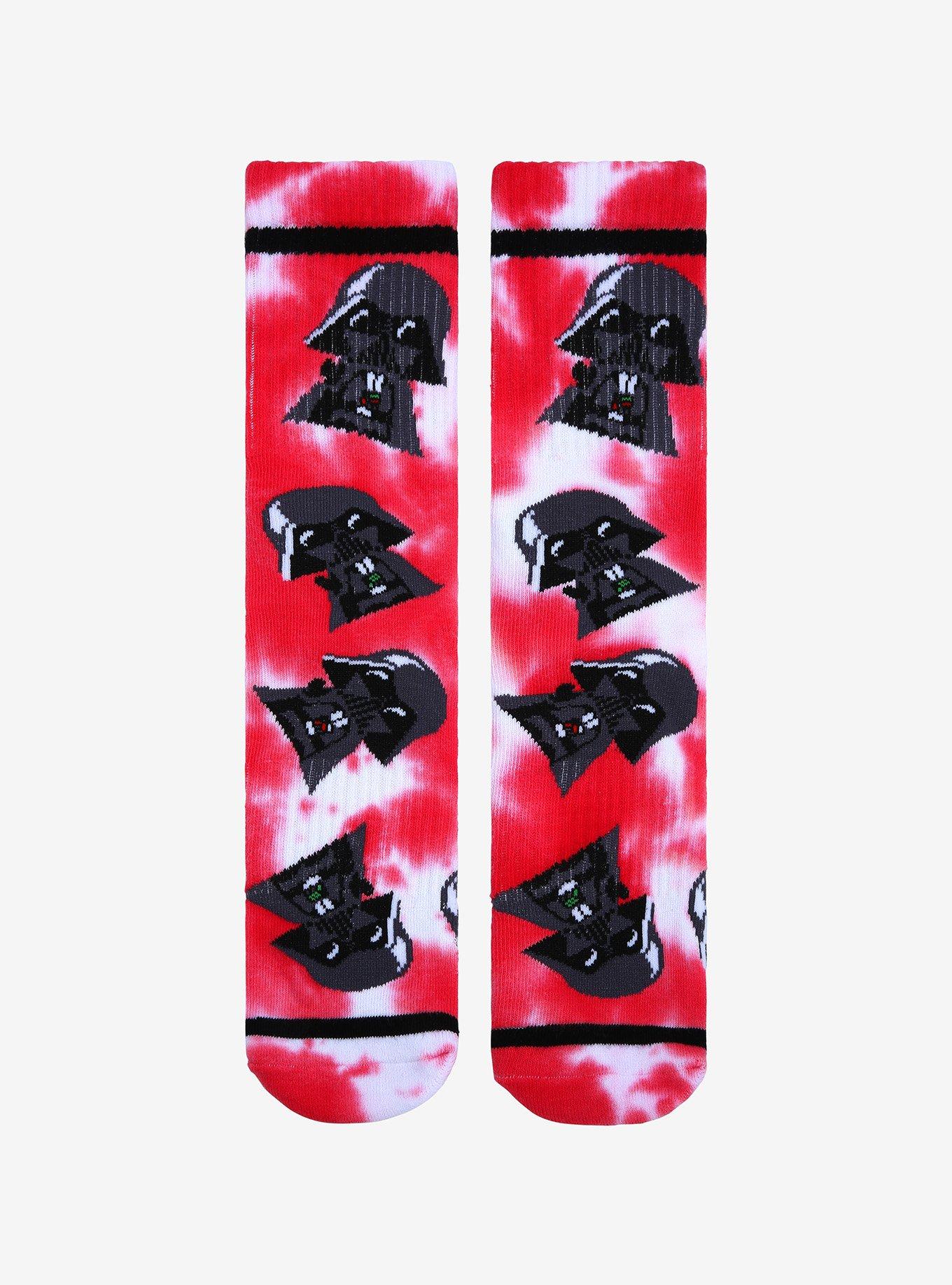 Star Wars Chibi Darth Vader Tie-Dye Crew Socks - BoxLunch Exclusive, , alternate