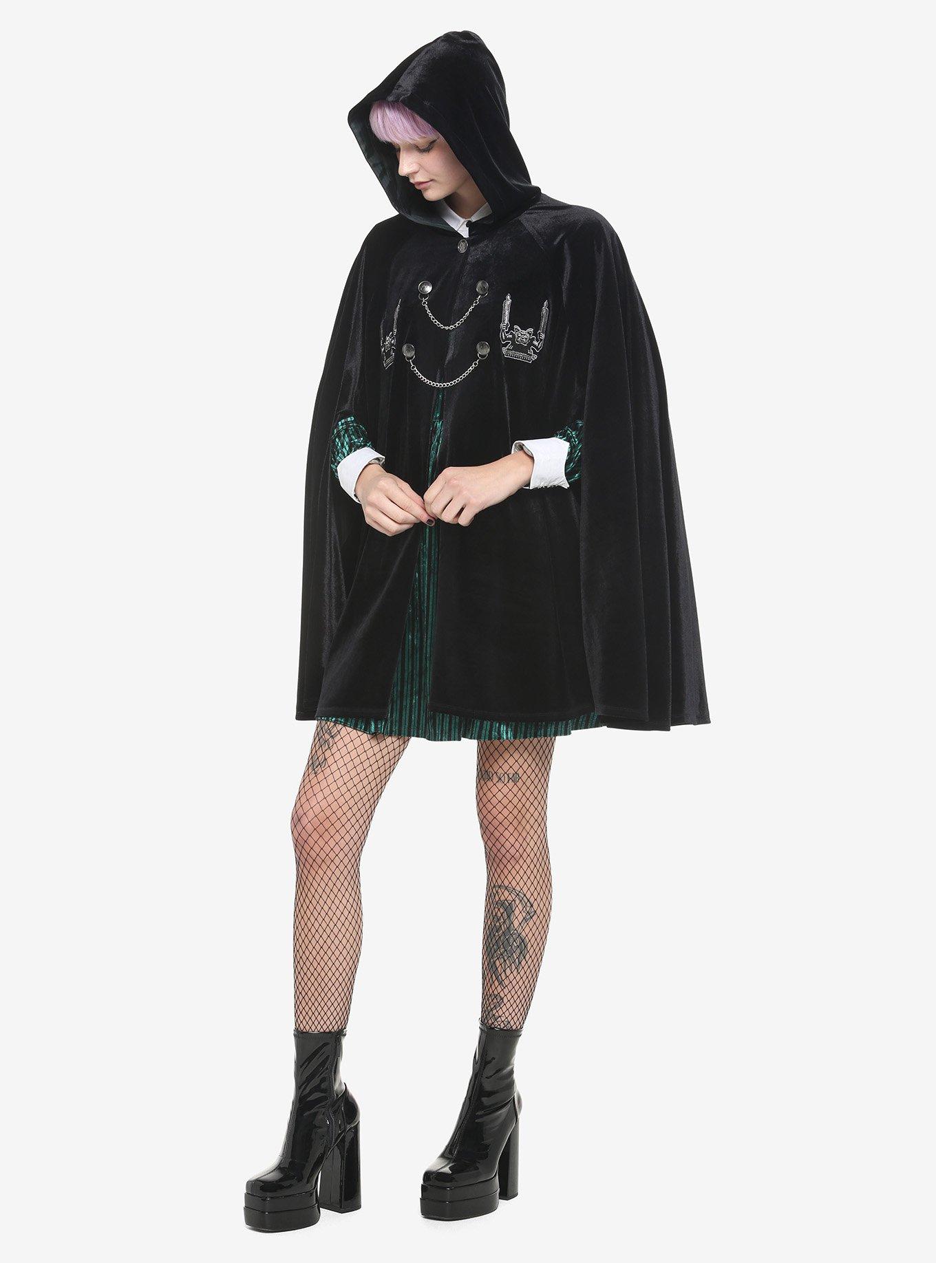 Her Universe Disney The Haunted Mansion Gargoyle Velvet Girls Hooded Cape, MULTI, alternate