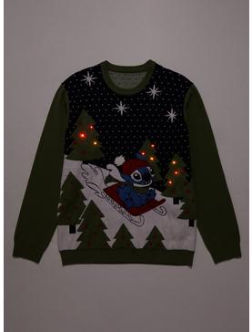 Disney Lilo & Stitch Sledding Stitch Holiday Sweater - BoxLunch Exclusive, , hi-res