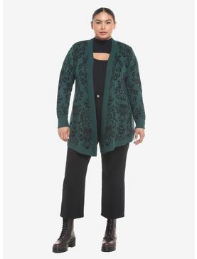 Her Universe Disney The Haunted Mansion Wallpaper Open Cardigan Plus Size, , hi-res
