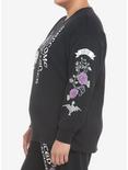 Her Universe Disney The Haunted Mansion Madame Leota Crop Sweatshirt Plus Size, BLACK  PURPLE, alternate