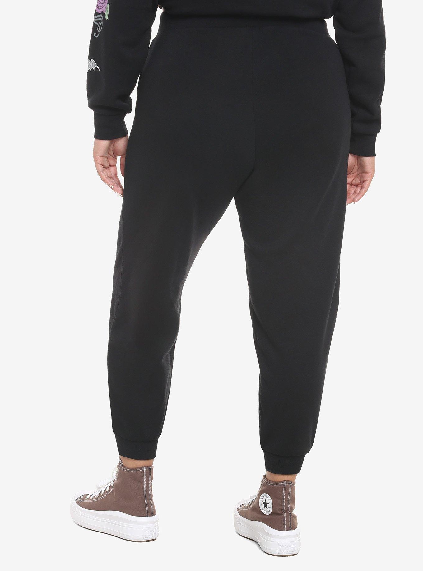 Her Universe Disney The Haunted Mansion Madame Leota Sweatpants Plus Size, BLACK  PURPLE, alternate